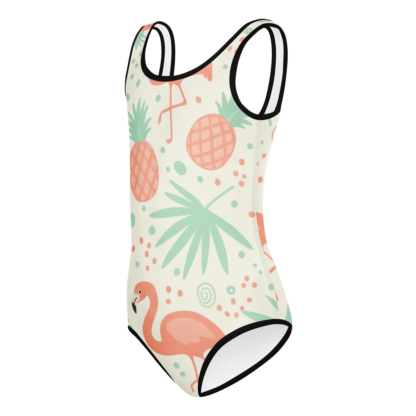 Kids Swimsuit — Pink Floral Garden 7