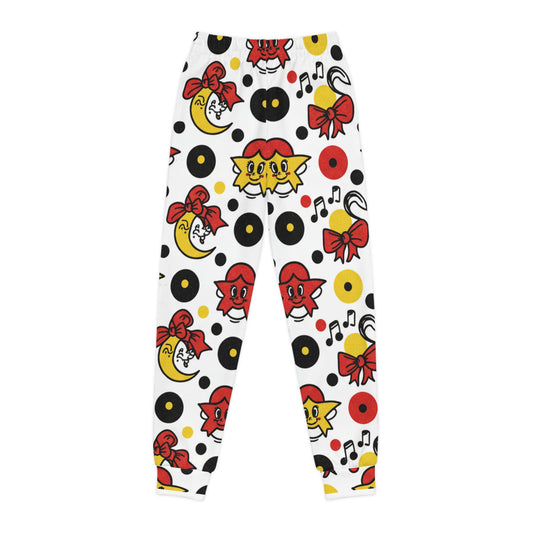 Youth Joggers — Retro Cartoon Records & Music Note All-Over Print