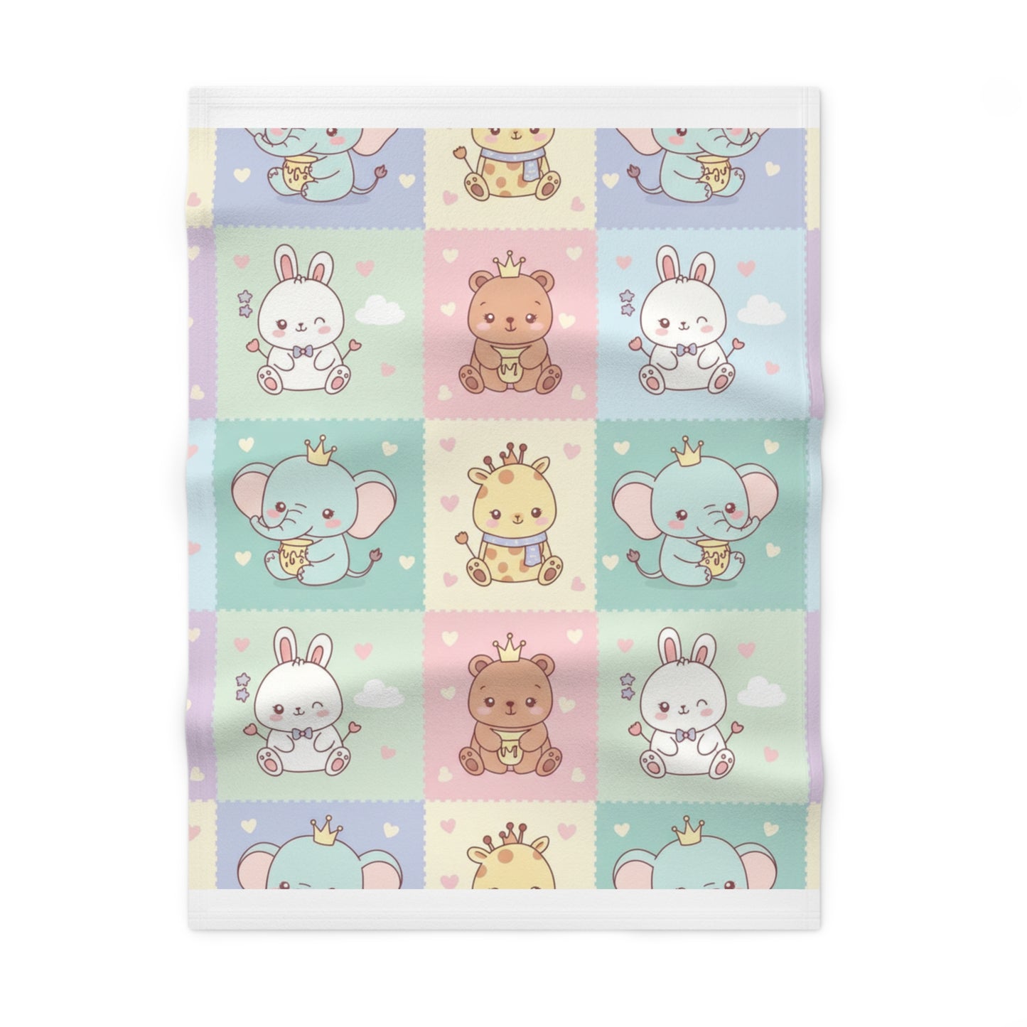 Soft Fleece Baby Blanket 30" × 40" White
