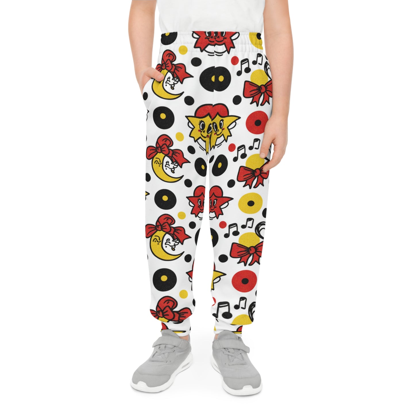 Youth Joggers — Retro Cartoon Records & Music Note All-Over Print