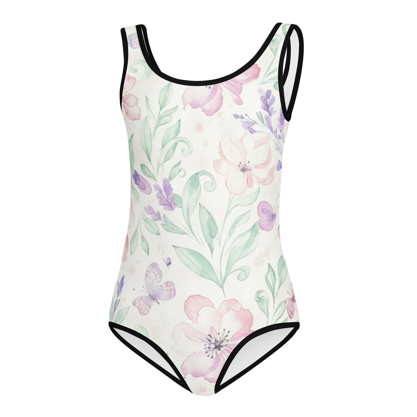 Kids Swimsuit — Watercolor Floral Print 7