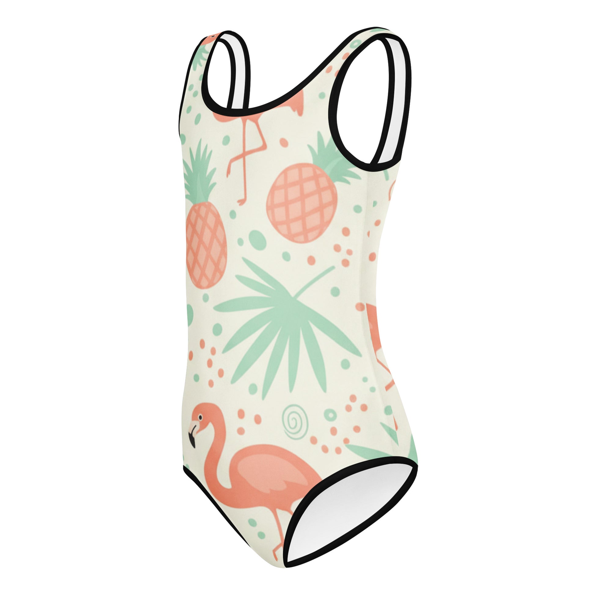 Kids Swimsuit — Pink Floral Garden 7