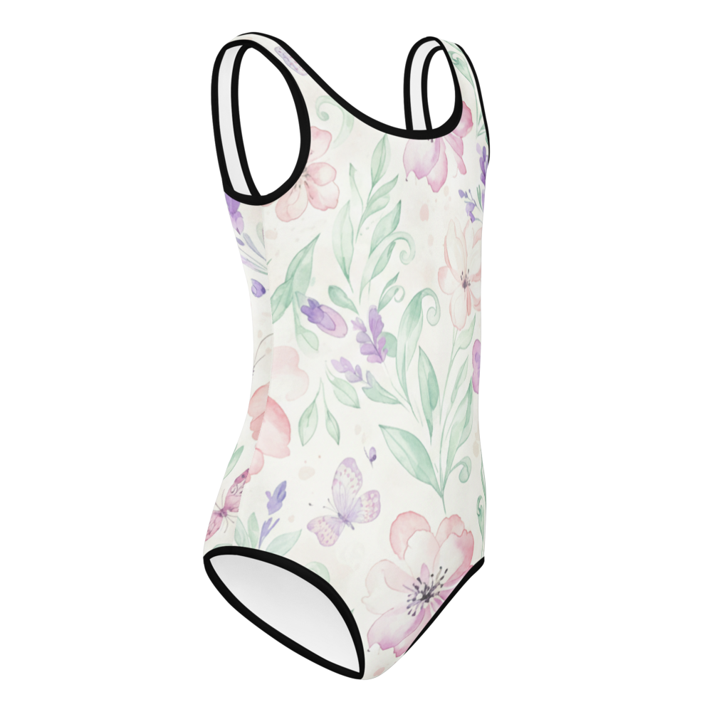 Kids Swimsuit — Watercolor Floral Print 7