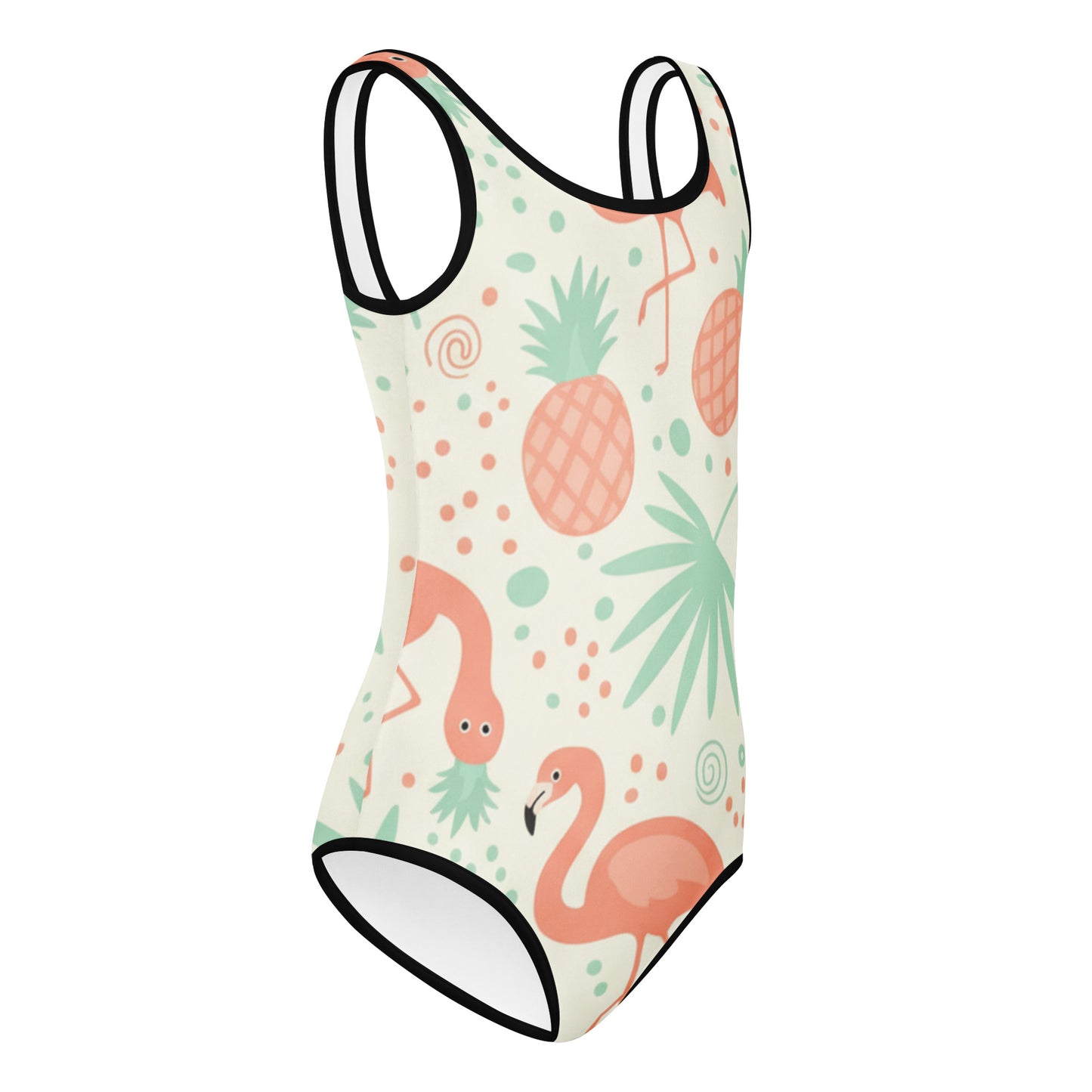 Kids Swimsuit — Pink Floral Garden 7