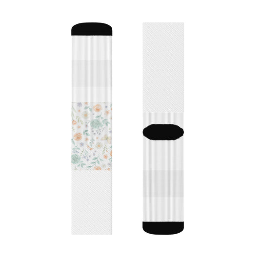 Crew Socks — Tropical Blue Pattern L