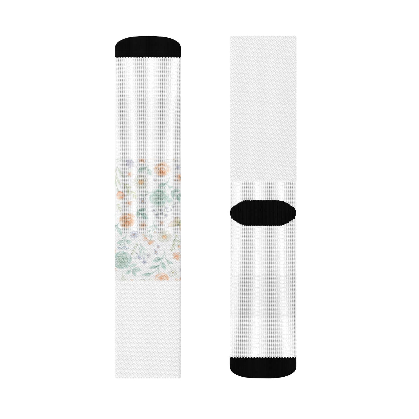 Crew Socks — Tropical Blue Pattern L