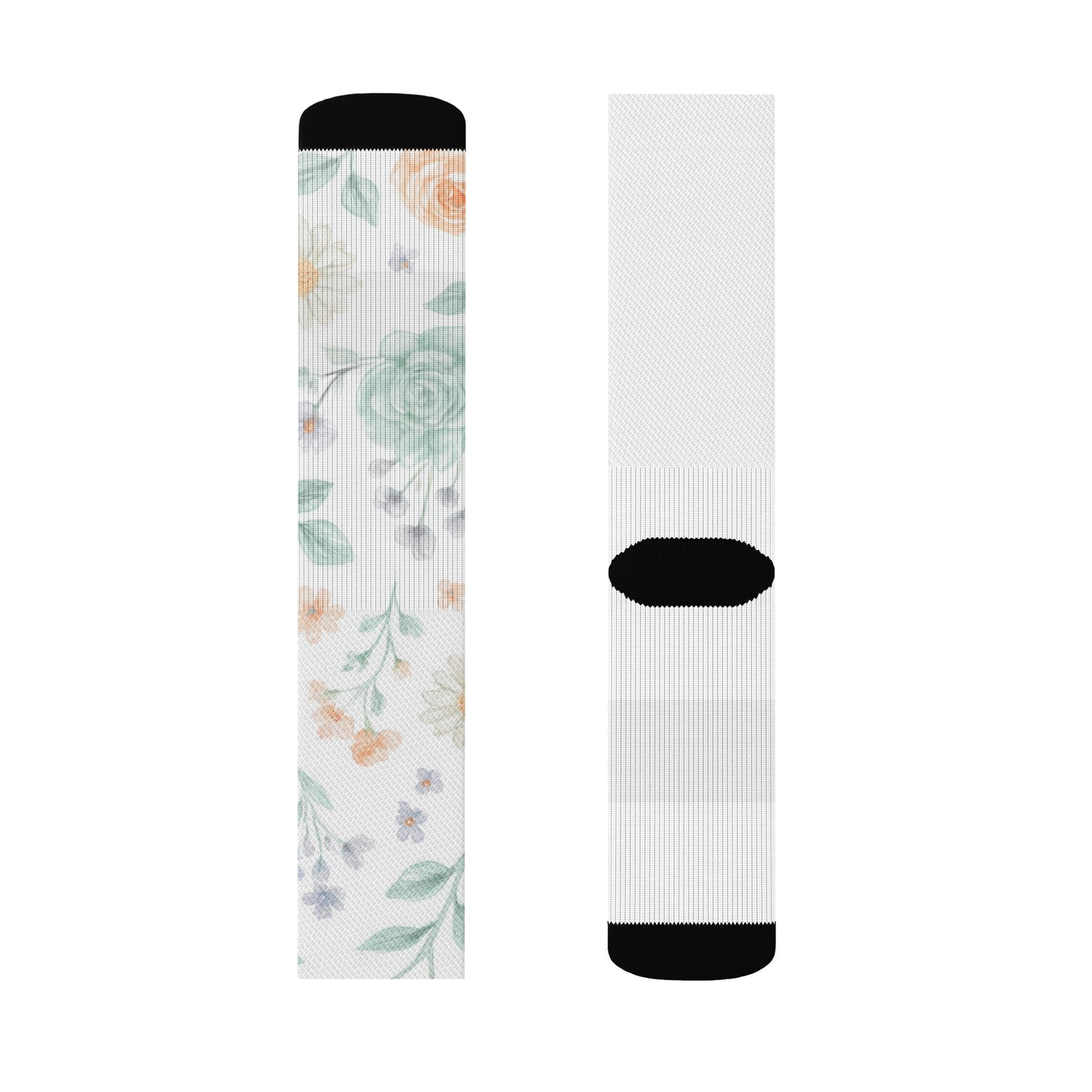 Crew Socks — Tropical Blue Pattern M